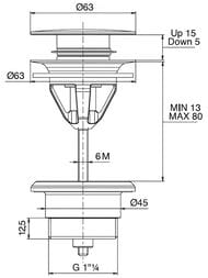 ������ ������ FIMA Carlo Frattini 1 1/4 " click-clack, ������, ������ ������� F2677NS