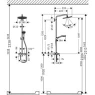 Душевая система Hansgrohe Croma Select 280 Air 1jet Showerpipe с однозахв. смесителем, хром 26791000