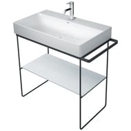 Консоль Duravit DuraSquare 865х451 напольная, с полотенцедержателем, черная матовая 0031114600