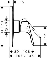 ��������� Hansgrohe Focus 31964 ��� ����, Highflow, ������� ������, �������������, ����