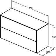 ����� ��� �������� Ideal Standard CONCA (1000x373x550) 2 �����, �����, �� ����������� T4329Y1