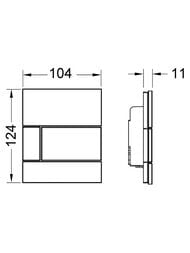 ������� ����� TECE Square Urinal ��� ��������, ��������� ����, ������ ������/������� ������ 9242809