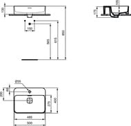 Умывальник Ideal Standard Lux STRADA II 500х400х130 T296601  мебельный