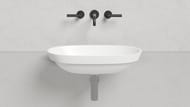 Раковина полувстраиваемая SALINI Marea 01 1802201M 645х387х165 без перелива S-Stone белый мат