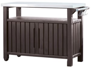 Стол для барбекю KETER UNITY XL (128x52x90), 207л, коричневый