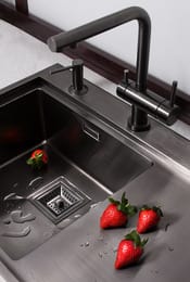 Смеситель для мойки Omoikiri Nagano-GB графит, с краном для питьевой воды 4994284