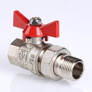 Кран с американкой 1 1/4"ВН VALTEC BASE красная бабочка VT.227.N.07