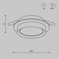 ������������ ���������� Maytoni Hoop (���) DL086-GX53-RD-BG, 12��, IP20, ������