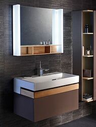 Зеркало Jacob Delafon TERRACE (800х130х685) EB1181-NF полочка, подсветка