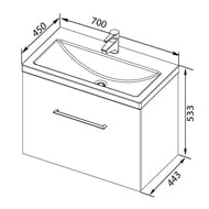 ����� ��� ���������� Aquanet ����� 70 (694�543�459) ���������, 1+1 ����, ����� 241747