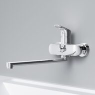 Смеситель AM.PM Like для ванны/душа F8090000/F8090016 настенный, длинный излив 320мм