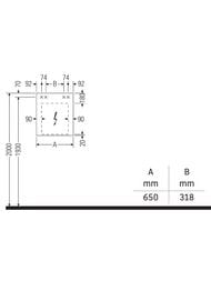 �������-���� Duravit Ketho 650�750�180 � ����������, ����� �����, ����� ������ KT7530L2222