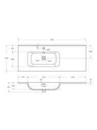 �������� ������������ Cezares (1210�460�170) ���� �����, CZR-8095-120-L  �����