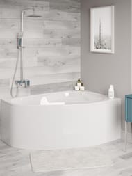 Ванна акриловая VAGNERPLAST FLORA 150 R (1500х1000х430) угловая, правая VPBA151FLA3PX-04