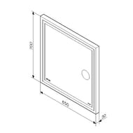 Зеркало AM.PM Gem настенное с LED-подсветкой (650х700х30) с часами и косм.зеркалом M91AMOX0653WG