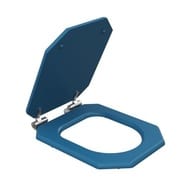 Сиденье для унитаза Caprigo Tempo с микролифтом, дерево, эмаль blue lucido/хром KFe-47C-B078
