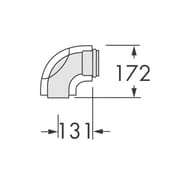 Отвод 90° VAILLANT DN 80 с уплотнением из силикона 300818