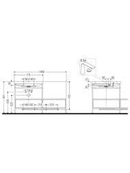 ������� � ��������� Duravit Happy D.2 Plus 1400�850�490 2 �����, ������, ����� ������ HP4862O2222