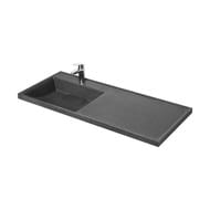 Раковина Aquaton Лондри 120 1A72843KLH21L 1200x500x162 д/стир.маш., литой мрамор, левая, графит