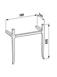 ������� � ��������� Laufen New Classic (780�320�830) ���������, ����������, ���� 4.0607.2.085.629.1+8.1385.5.400.104.1