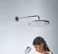 Верхний душ Hansgrohe Raindance Select S 240 2jet с держателем 390 мм, хром 26466000