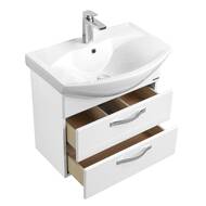 Тумба под раковину AQUATON Ария 65 М 1A123301AA010 594x310x542 подвесная, 2 ящика, белый глянец