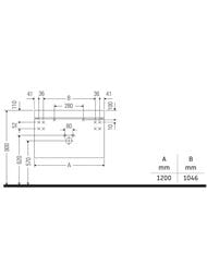 ����� c ��������� Duravit Brioso (1200�480�502) ���������, 1 ���.��� ����., ����� ������ BR4603O1022