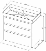 ����� ��� �������� Aquanet Nova Lite 85 (820�435�735) ���������, 3 �����, ��� ������� 302476