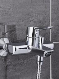 Набор смесителей Vitra Solid S для раковины, ванны/душа, ручной душ и штанга A49227EXP
