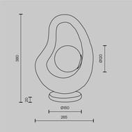 ���������� ���������� Maytoni Opus (����) MOD380TL-01GR, 28��, IP20, G9, �����
