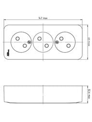 ������� Systeme Electric BLANCA �������� 3-� ��� ���������� ����.��., 16� 250�, ����� BLNRA000315