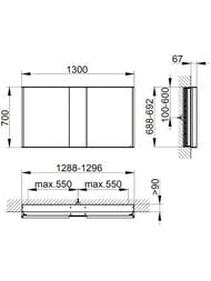 �������-���� Keuco Royal Match 1300x700x149 ������������, ���������, ������, ������� 12815171301
