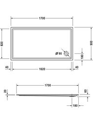 ������ ��������� Duravit Starck 1700�900 72013300000000