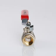 Кран шаровый 1/2"ВВ VALTEC BASE красная ручка VT.214.N.04