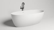 Ванна отдельностоящая Salini Alda S-Sense 1780х920х580 иск. камень, белый глянцевый 101911G