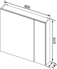 �������-���� Aquanet ����� 80 (800�670�140) ��� �����������, 2 ������, ����� 195728