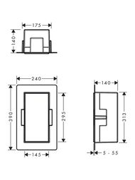 ����-���� Hansgrohe XtraStoris Minimalistic 56076800 300�150�140�� � �������� �����, ���� ��� �����