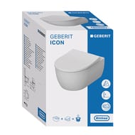 Инсталляция Geberit Duofix белая клавиша+Унитаз iCon без ободка+Сиденье Slim микролифт 500.300.01.I