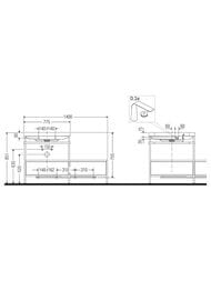 ������� � ��������� Duravit Happy D.2 Plus 1400�850�490 2 �����, ������, ��� ����. HP4762O7171