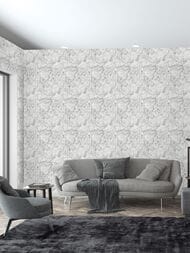 Обои виниловые на флизелине Marburg Botanica 33008 (1,06х10,05) листья, серые (рул.)
