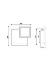 ���������� ��������-������� Freya Siala 02 (���������02) FR10027WL-L13W,4000 K,90 Ra,220/240 V,IP20,�����