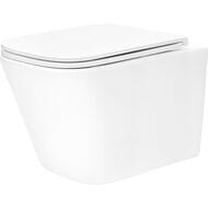Унитаз подвесной TECEspring S 340х350х515 безободковый, с сиденьем, Tornado flush, белый 9700996