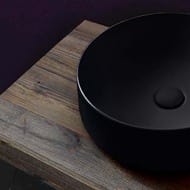 Раковина накладная Kerasan F10 430х430х160 без отверстия под смеситель, черный матовый 460431