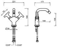 ��������� ��� ���� Fantini Sailing 67P5J062WF �������������, ��� ������� �������, Matt Gun Metal PVD
