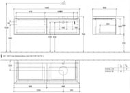 ����� ��� ���������� Villeroy & Boch LEGATO (1400�380�500) ���������, 2 �����, ����� B61500DH