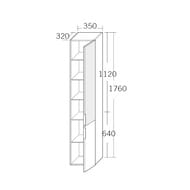 ����� ��������� Burgbad Eqio 350�1760�320 ����� ������, 2 ������, �������, ����� HSKW035RF2010