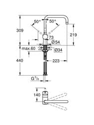 ��������� Grohe Minta 32488000 ��� ����� ������������, U-�����, ����