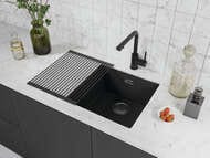 Смеситель для мойки Omoikiri Nakagawa 2 Plus BL с изливом для питьевой воды, цвет черный 4994414