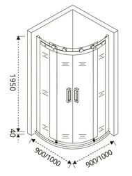   GOOD DOOR BAS ALTAIR R-TD-100-C-CH (100100) , 2 . , 