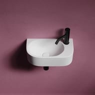 Раковина подвесная Ceramicanova Element 409х224х110 чаша слева,отв. под смес.,белый CN6066L